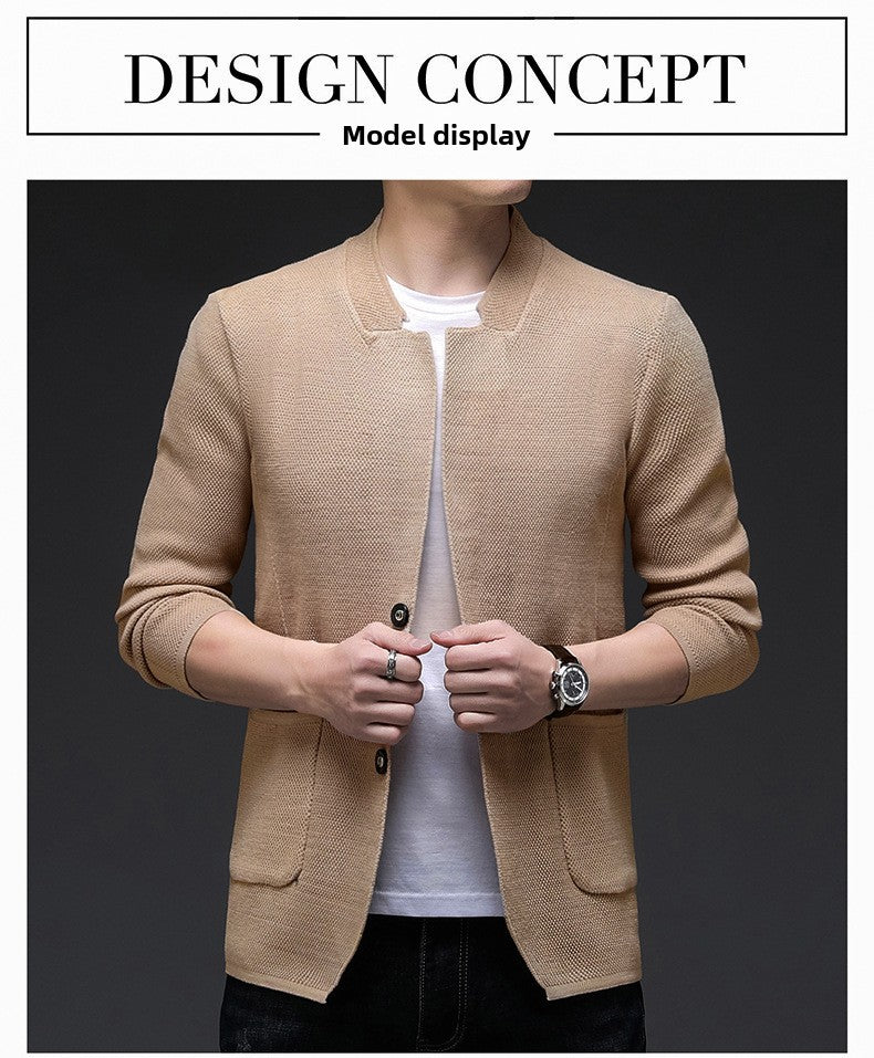 Supplier image for Men's Non-Iron Knit Cardigan