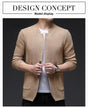 Men's Non-Iron Knit Cardigan | Long Sleeve Straight-Fit Sweater Jacket