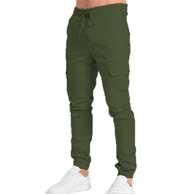 Men's Casual Cotton Blend Trousers | Relaxed Straight Leg Everyday Pants