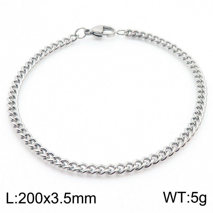 Men's Cuban Link Titanium Steel Chain Bracelet | Unisex Bold Wrist Jewelry