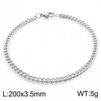 Men's Cuban Link Titanium Steel Chain Bracelet | Unisex Bold Wrist Jewelry