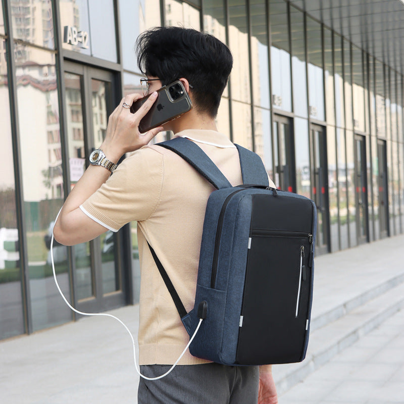 Oxford Fabric 3-Piece Laptop Backpack Set | USB Charging Travel Bag