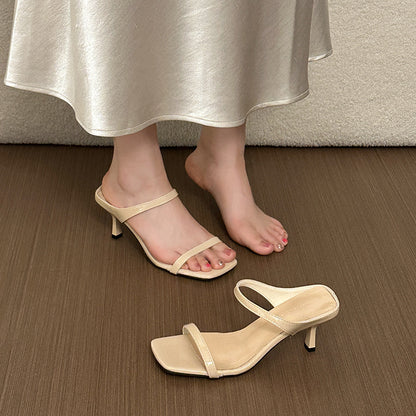 Women's Knit Stiletto Sandals | Pointed Toe High Heel Dress Shoes
