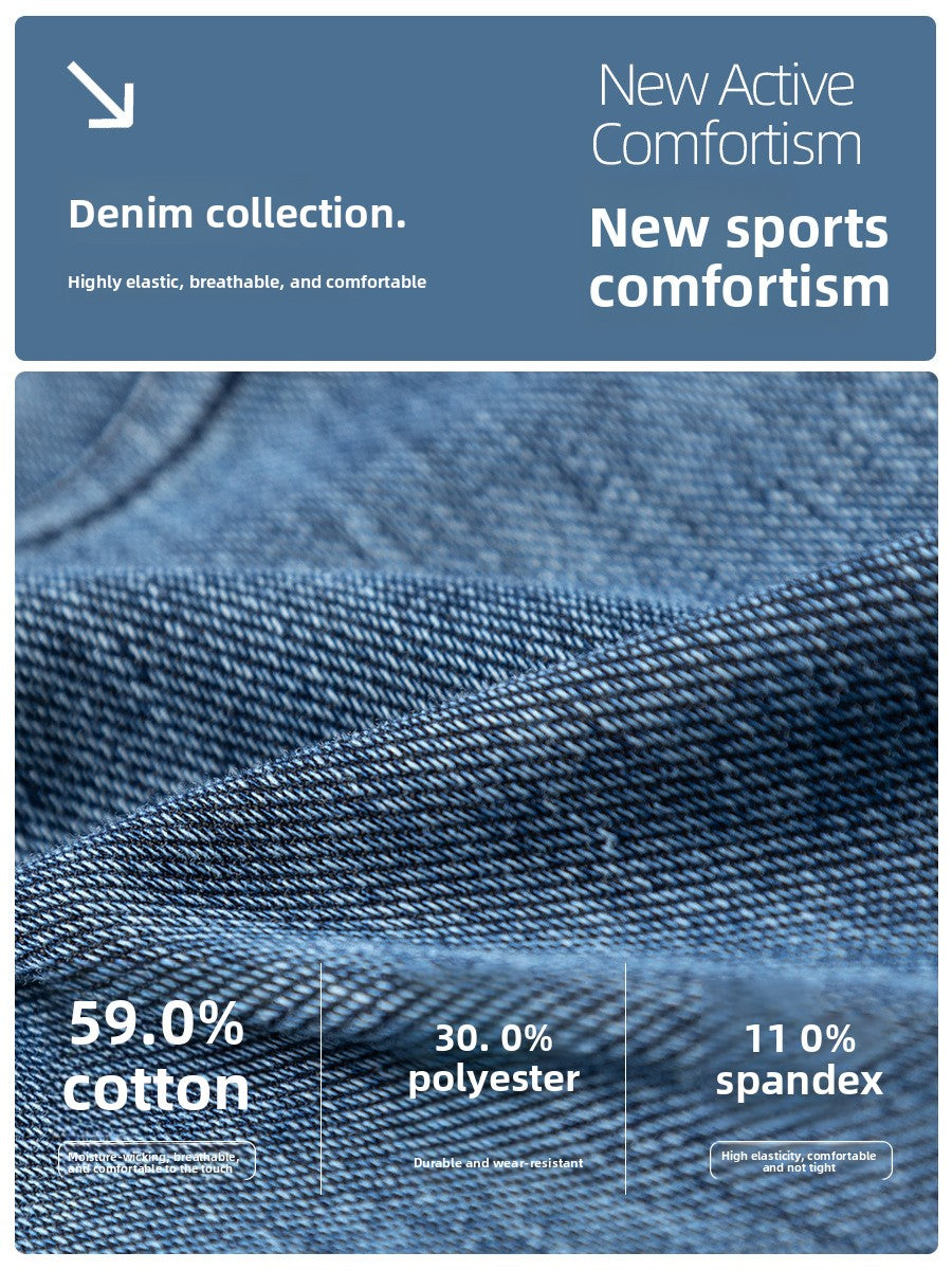 Women's High Waist Wide Leg Stretch Jeans | Pull-On Casual Denim Pants