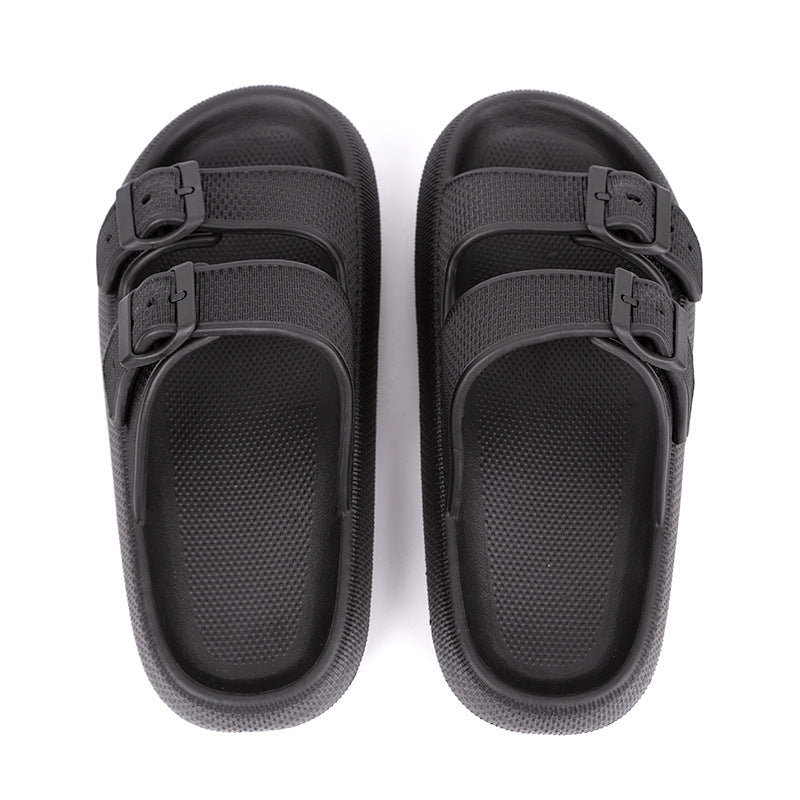 Women's Double Buckle EVA Cloud Slides | Thick Cushion Sandals