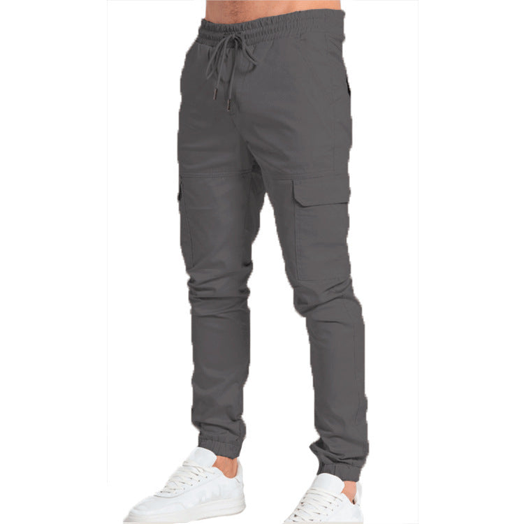 Men's Casual Cotton Blend Trousers | Relaxed Straight Leg Everyday Pants