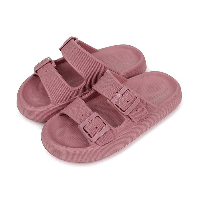 Women's Double Buckle EVA Cloud Slides | Thick Cushion Sandals