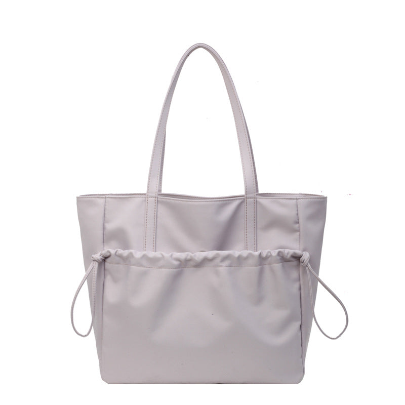 Women's Large Capacity Nylon Drawstring Tote Bag | Lightweight Everyday Bag