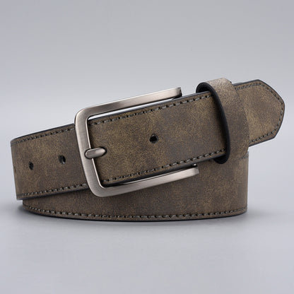 Men's PU Leather Pin Buckle Belt | Vintage Alloy Casual Business Waist Belt