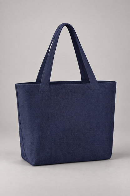 Indigo Shakehand grip 41x31x11cm Denim-Blend Carry Tote studio view