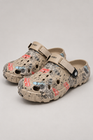Men's Printed Platform Clog Sandals — Khaki studio hero