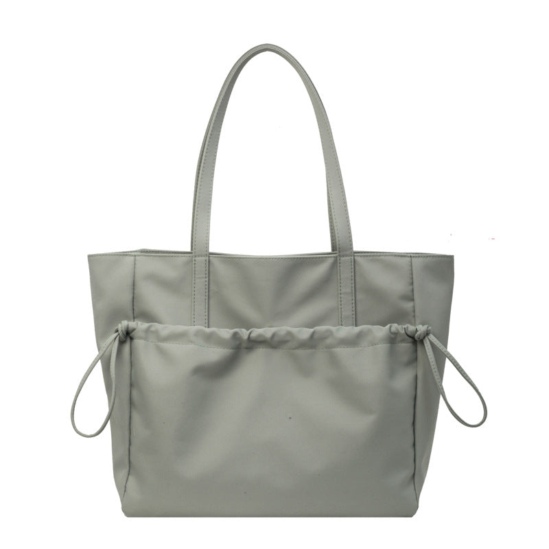 Women's Large Capacity Nylon Drawstring Tote Bag | Lightweight Everyday Bag