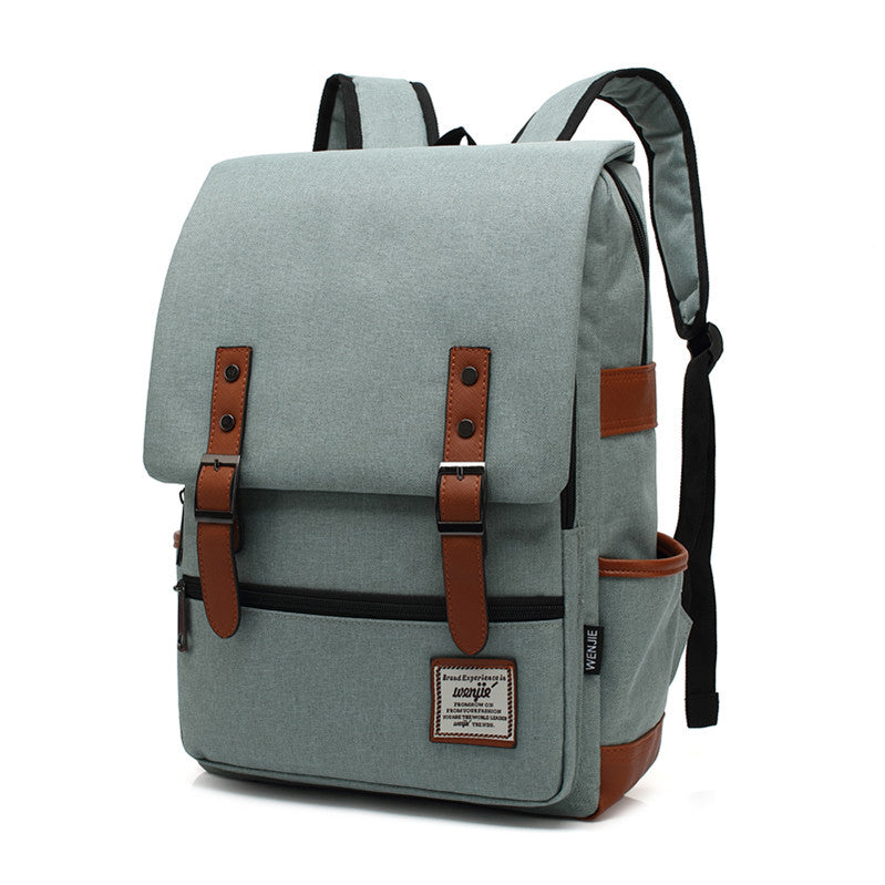 Unisex Retro Oxford Canvas Large Travel Backpack | Large Casual Rucksack