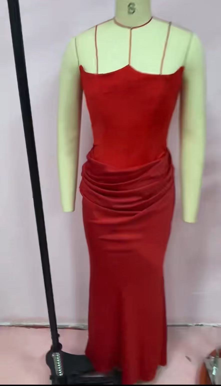 Women's One Shoulder Pleated Bodysuit Dress | Structured Formal Evening Gown