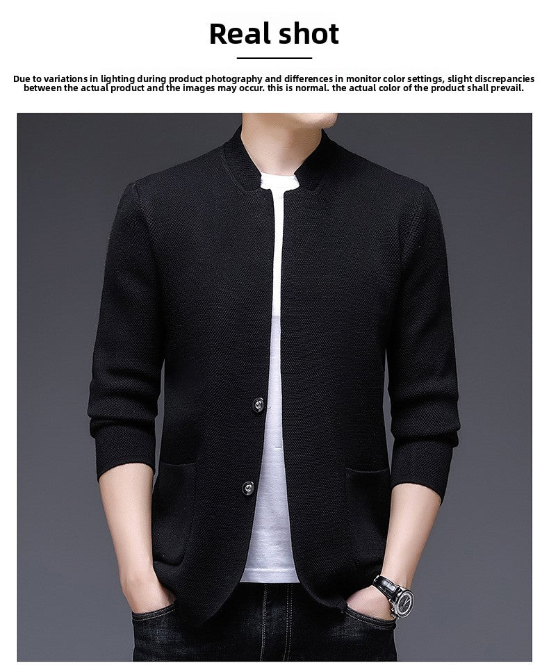 Supplier image for Men's Non-Iron Knit Cardigan