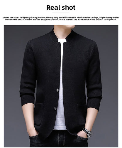 Supplier image for Men's Non-Iron Knit Cardigan