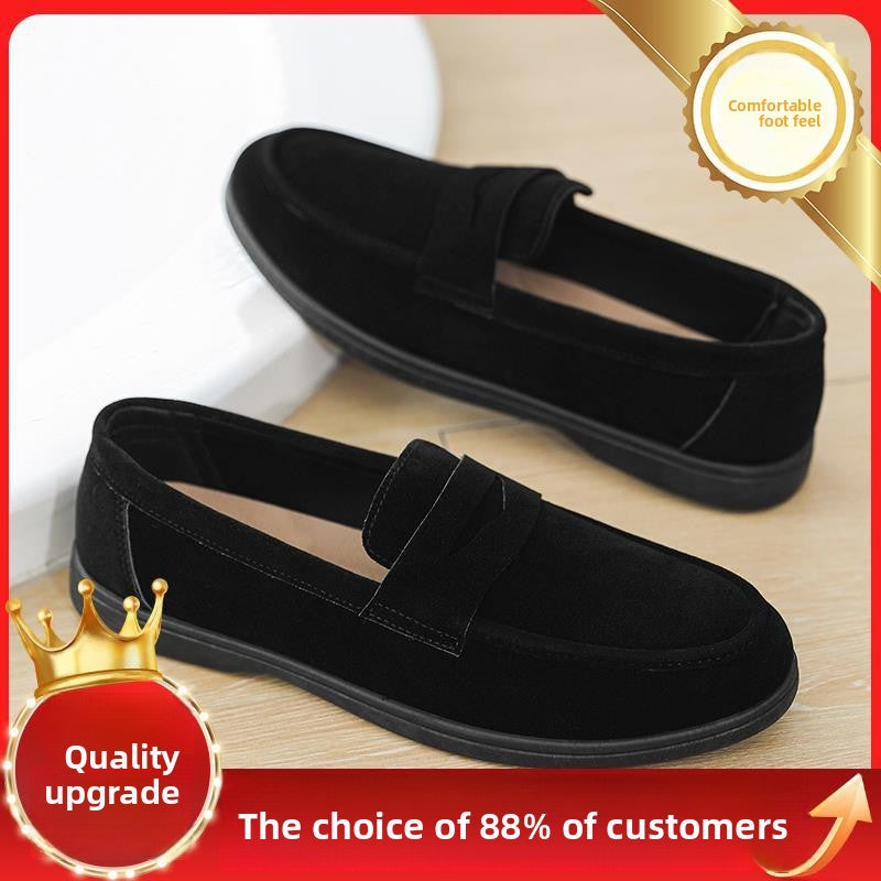 Men's Retro Mesh Slip-On Penny Loafers | Thick Sole Casual Dress Shoes