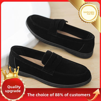 Men's Retro Mesh Slip-On Penny Loafers | Thick Sole Casual Dress Shoes