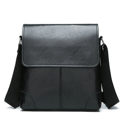 Men's PU Leather Business Shoulder Bag | Multi-Compartment Laptop Briefcase