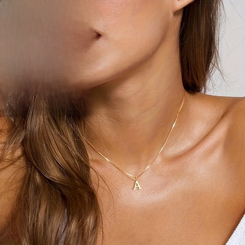 Personalized Initial Letter Necklace | Stainless Steel A-Z Pendant