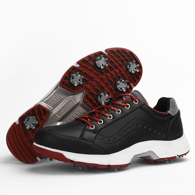 Men's Spiked Golf Shoes | PU Athletic Course Footwear