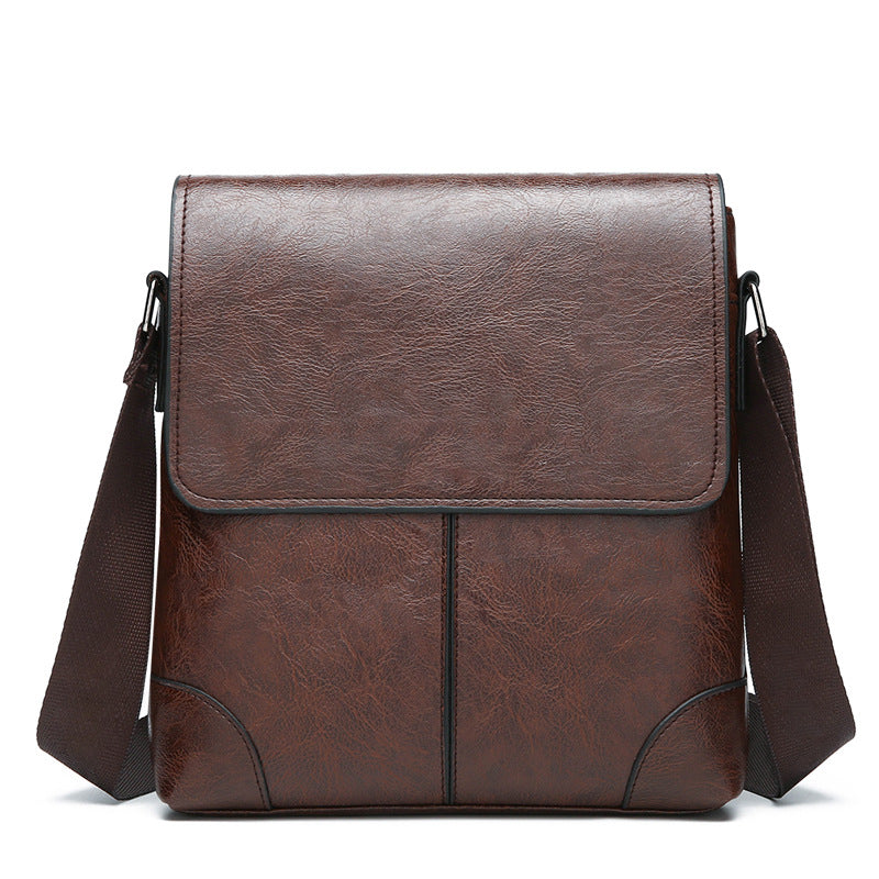 Men's PU Leather Business Shoulder Bag | Multi-Compartment Laptop Briefcase