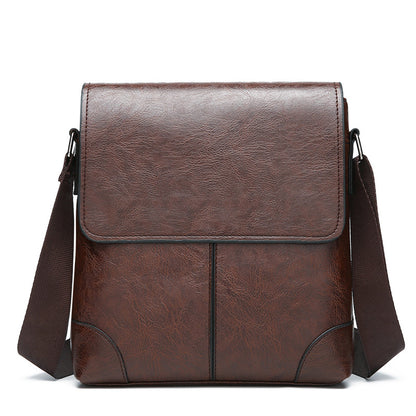 Men's PU Leather Business Shoulder Bag | Multi-Compartment Laptop Briefcase