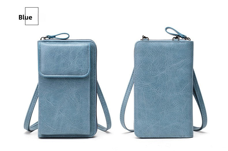 Women's Retro Mini PU Leather Crossbody Bag | Compact Bucket Shoulder Purse