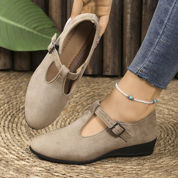 Women's Pointed Toe Wedge Shoes | Casual Slip-On Loafers