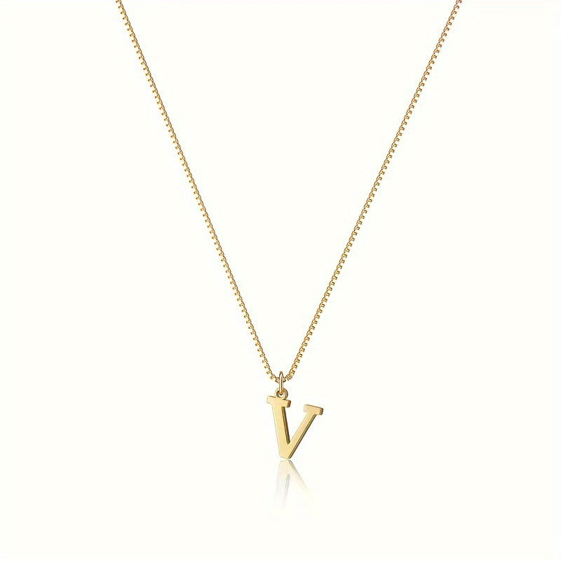 Personalized Initial Letter Necklace | Stainless Steel A-Z Pendant