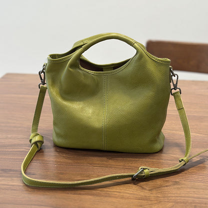 Women's Leather Crossbody Dumpling Bag | Retro Zipper Shoulder Bag