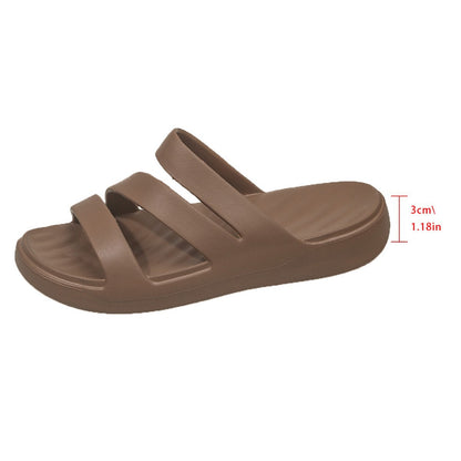 Women's Casual Beach Flat Slippers | Lightweight Rubber Flip Flops