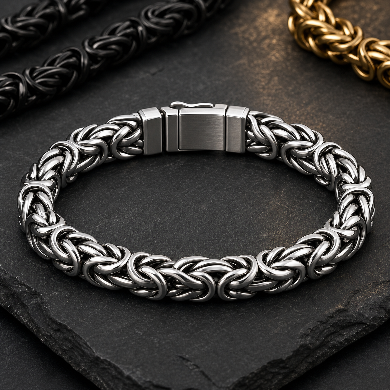 Byzantine link titanium steel bracelet product photo