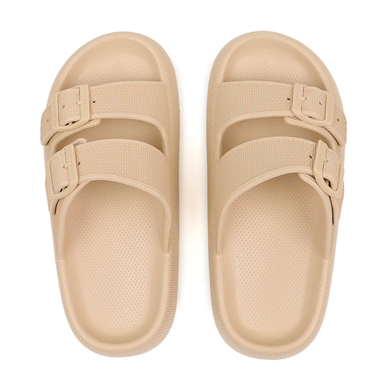 Women's Double Buckle EVA Cloud Slides | Thick Cushion Sandals