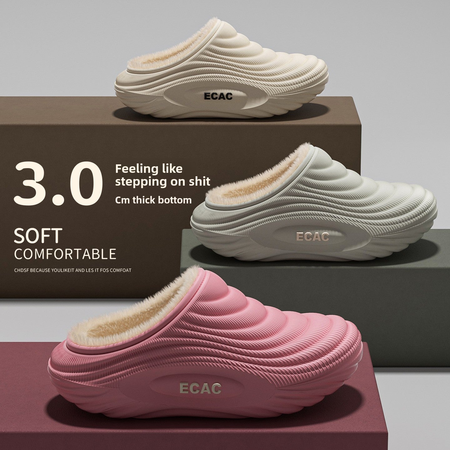 Women's Fleece-Lined Winter Slippers | Warm EVA House Shoes