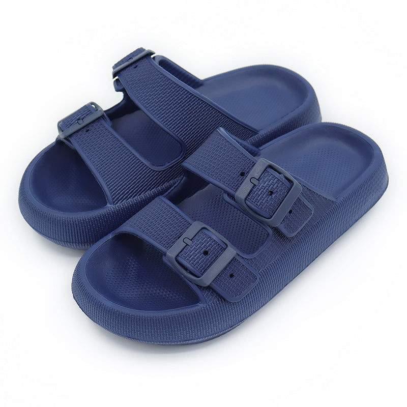 Women's Double Buckle EVA Cloud Slides | Thick Cushion Sandals