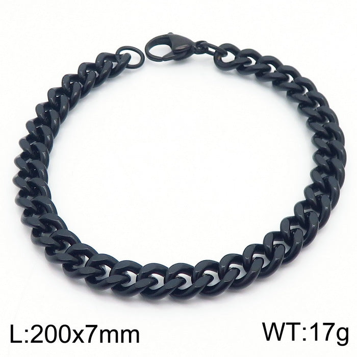 Men's Cuban Link Titanium Steel Chain Bracelet | Unisex Bold Wrist Jewelry