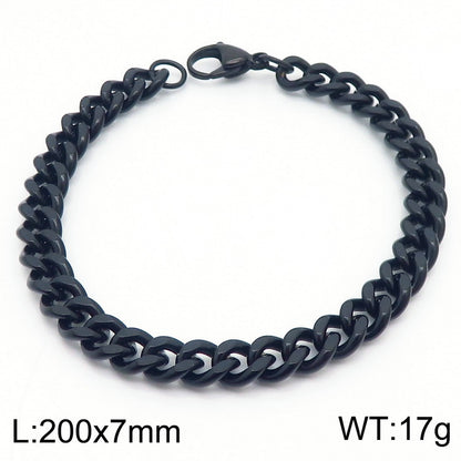 Men's Cuban Link Titanium Steel Chain Bracelet | Unisex Bold Wrist Jewelry