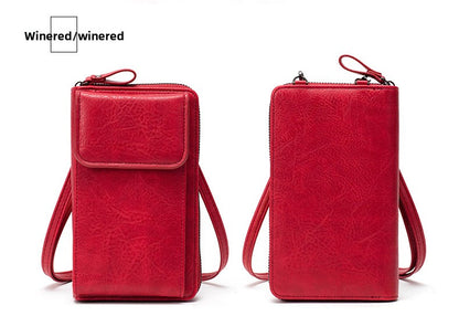 Women's Retro Mini PU Leather Crossbody Bag | Compact Bucket Shoulder Purse