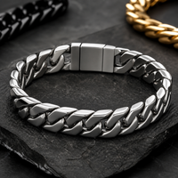 Men's Cuban link titanium steel bracelet product photo