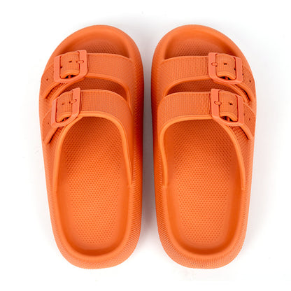 Women's Double Buckle EVA Cloud Slides | Thick Cushion Sandals