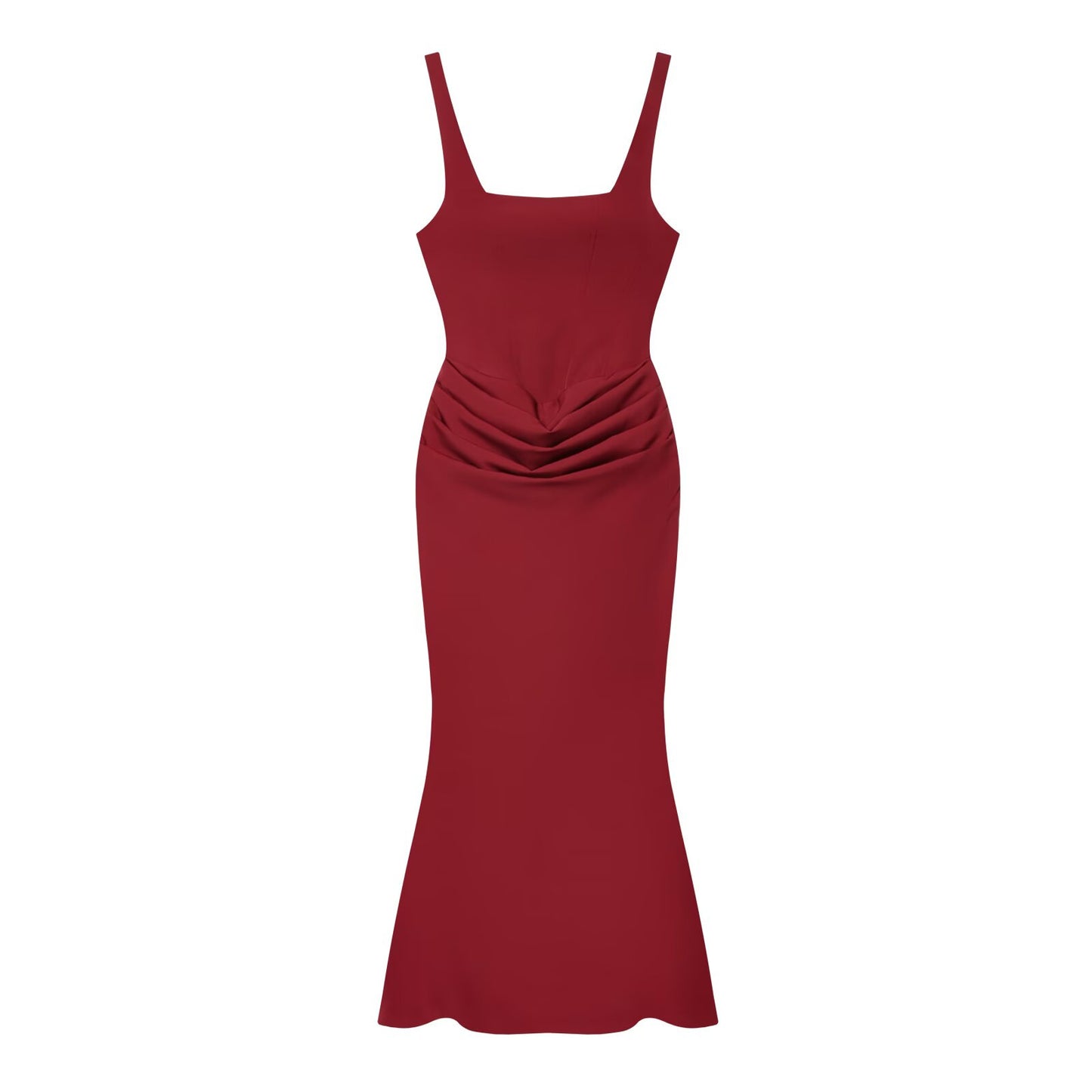 Women's Square Neck Mermaid Gown | Backless Bodycon Formal Evening Dress
