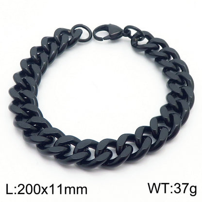 Men's Cuban Link Titanium Steel Chain Bracelet | Unisex Bold Wrist Jewelry