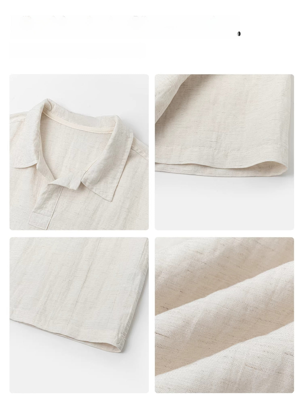 Men's V-Neck Short Sleeve Shirt | Lightweight Linen Blend Summer Top
