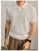 Supplier image for Men's Breathable Knit Polo Shirt