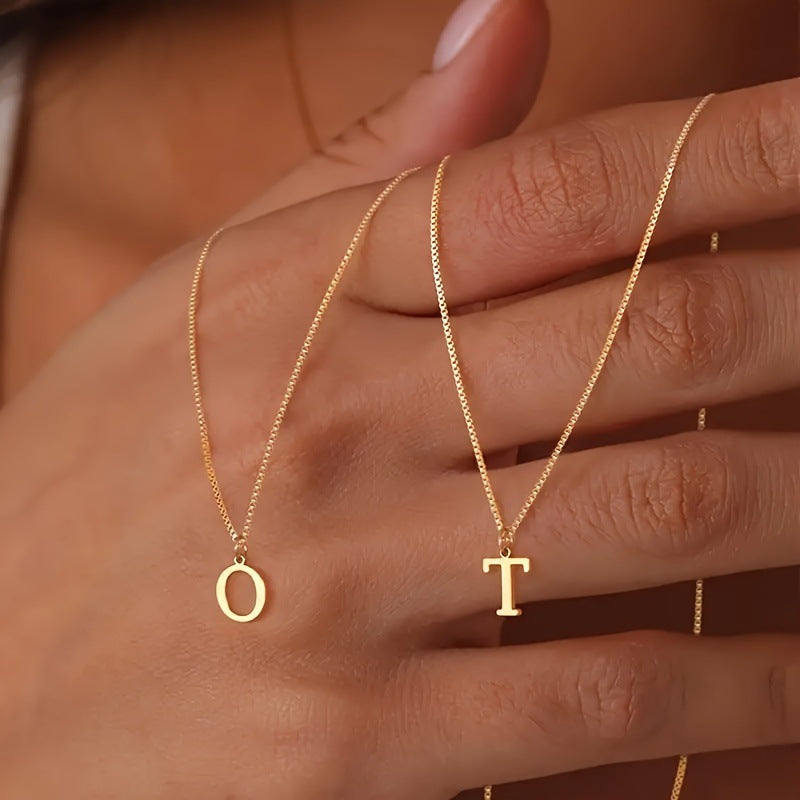 Personalized Initial Letter Necklace | Stainless Steel A-Z Pendant