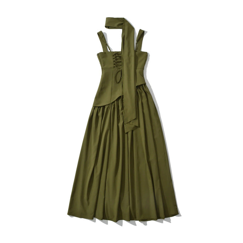 Women's High Slit Square Neck Maxi Dress | Sleeveless Formal Evening Gown