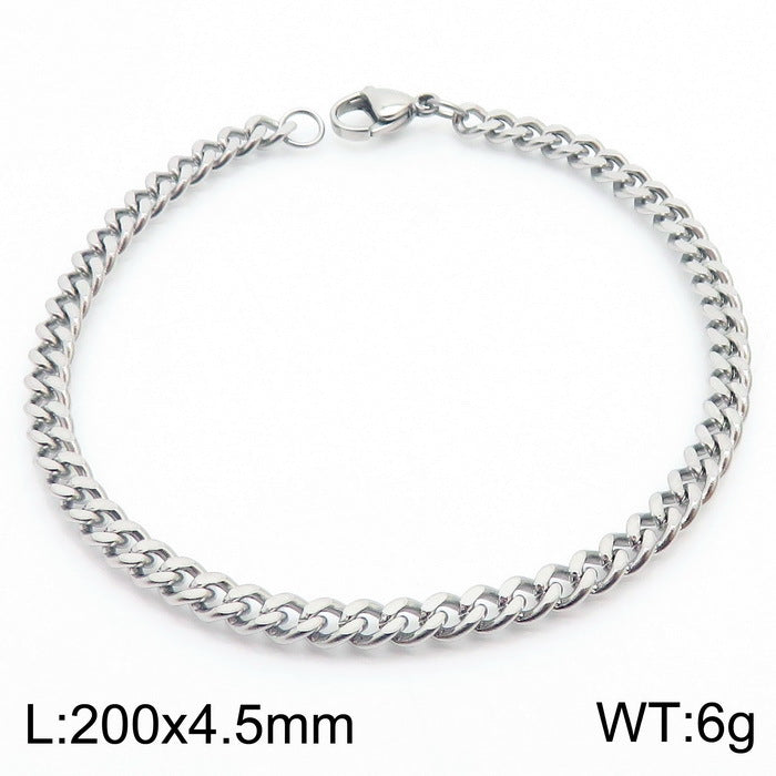 Men's Cuban Link Titanium Steel Chain Bracelet | Unisex Bold Wrist Jewelry