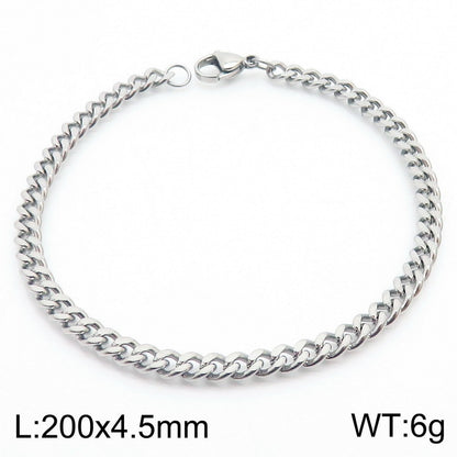 Men's Cuban Link Titanium Steel Chain Bracelet | Unisex Bold Wrist Jewelry