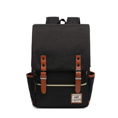 Unisex Retro Oxford Canvas Large Travel Backpack | Large Casual Rucksack